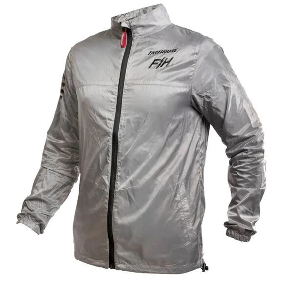 Fasthouse Tracker Packable Windbreaker - Light Gray Men's Size XL NEW NWT - Picture 2 of 7